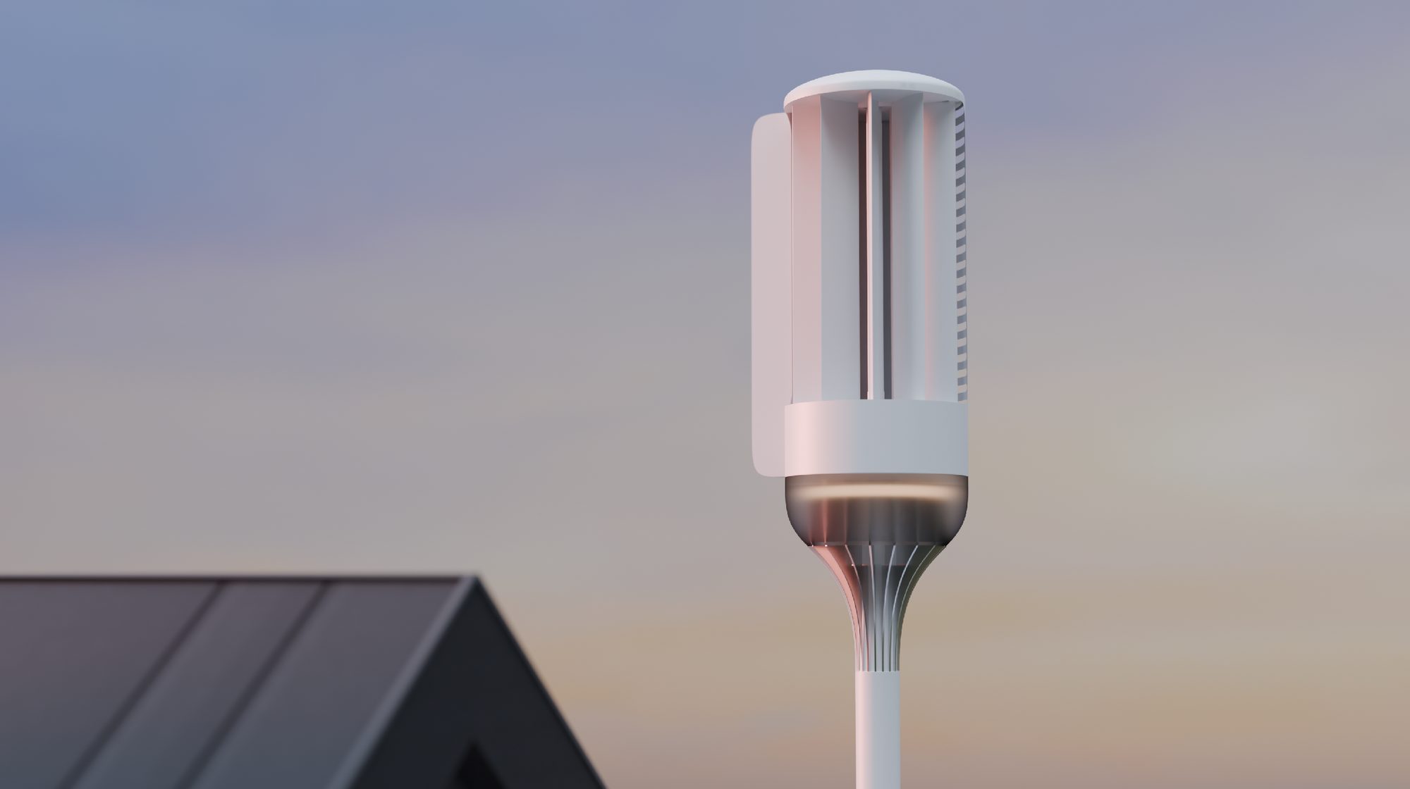 Blender render — the product up close against sky