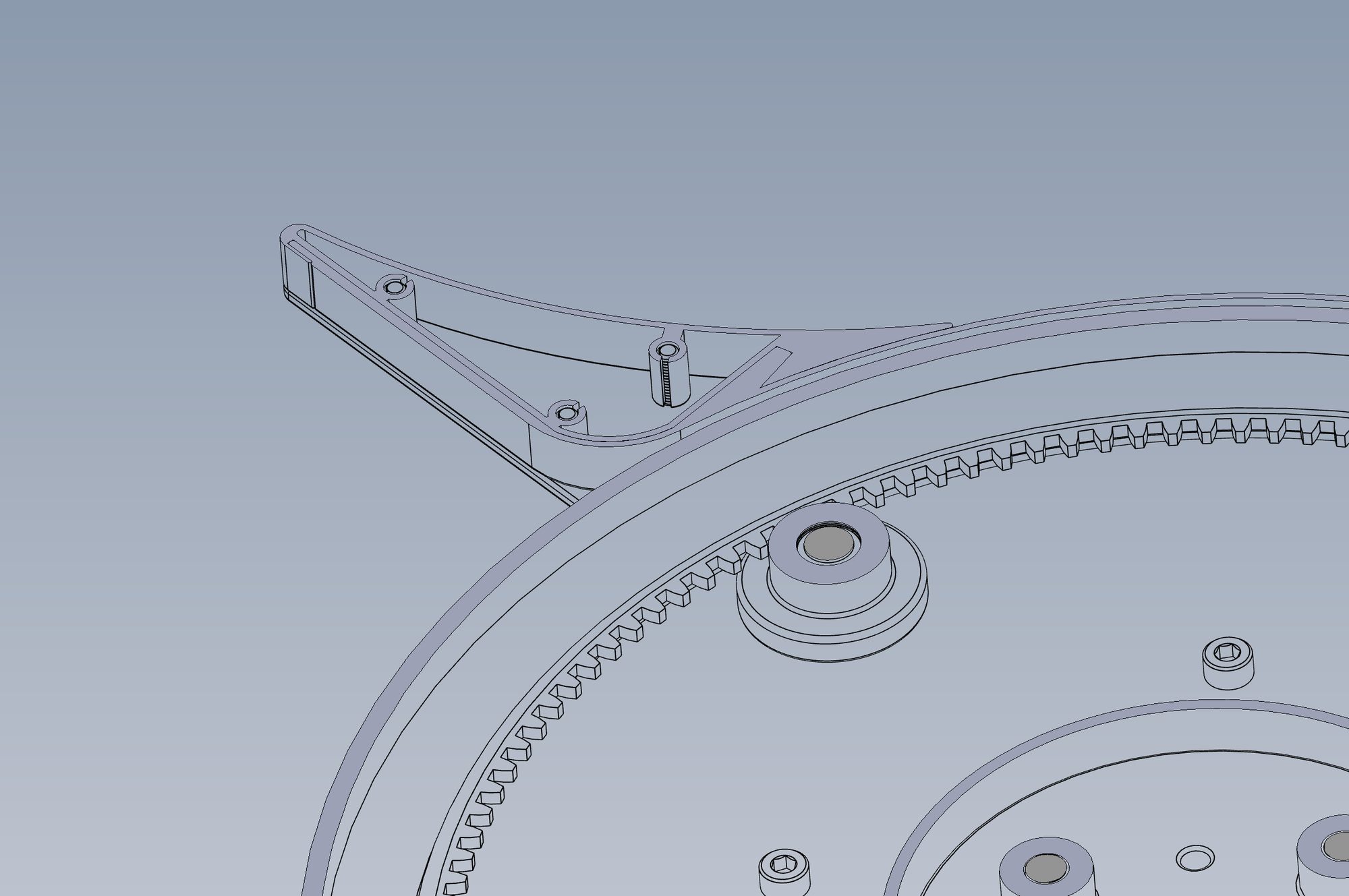 SolidWorks line drawing — drive geometry