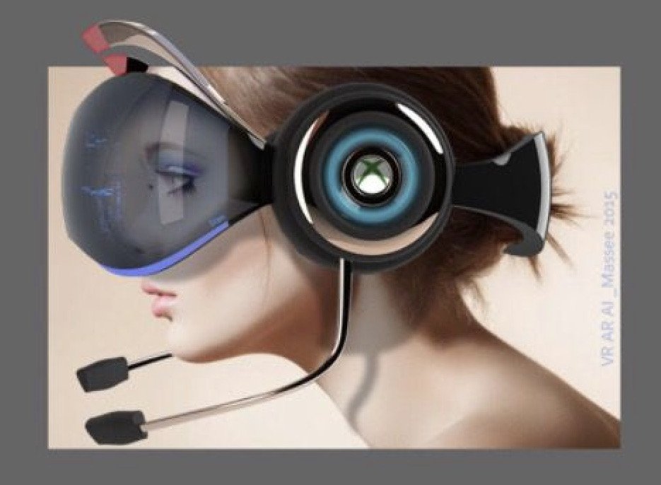 VR/AR headset concept render, 2015