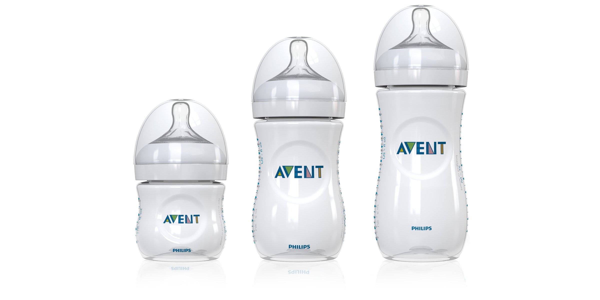 Philips Avent Natural bottles — the range in three sizes